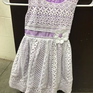 White Lace over lavender lining